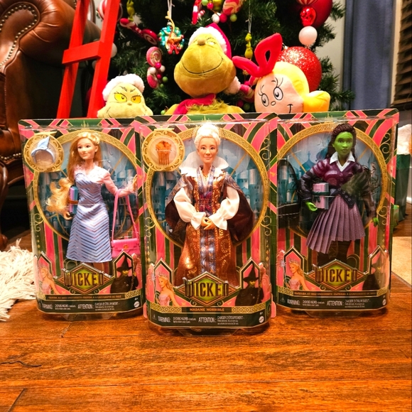 Wicked 3 Doll SET Madame Morrible, Glinda, and Elphaba Shiz University - Picture 3 of 12